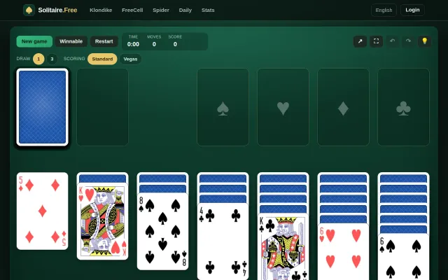 Solitaire.Free - Play Klondike, FreeCell & Spider Solitaire Online