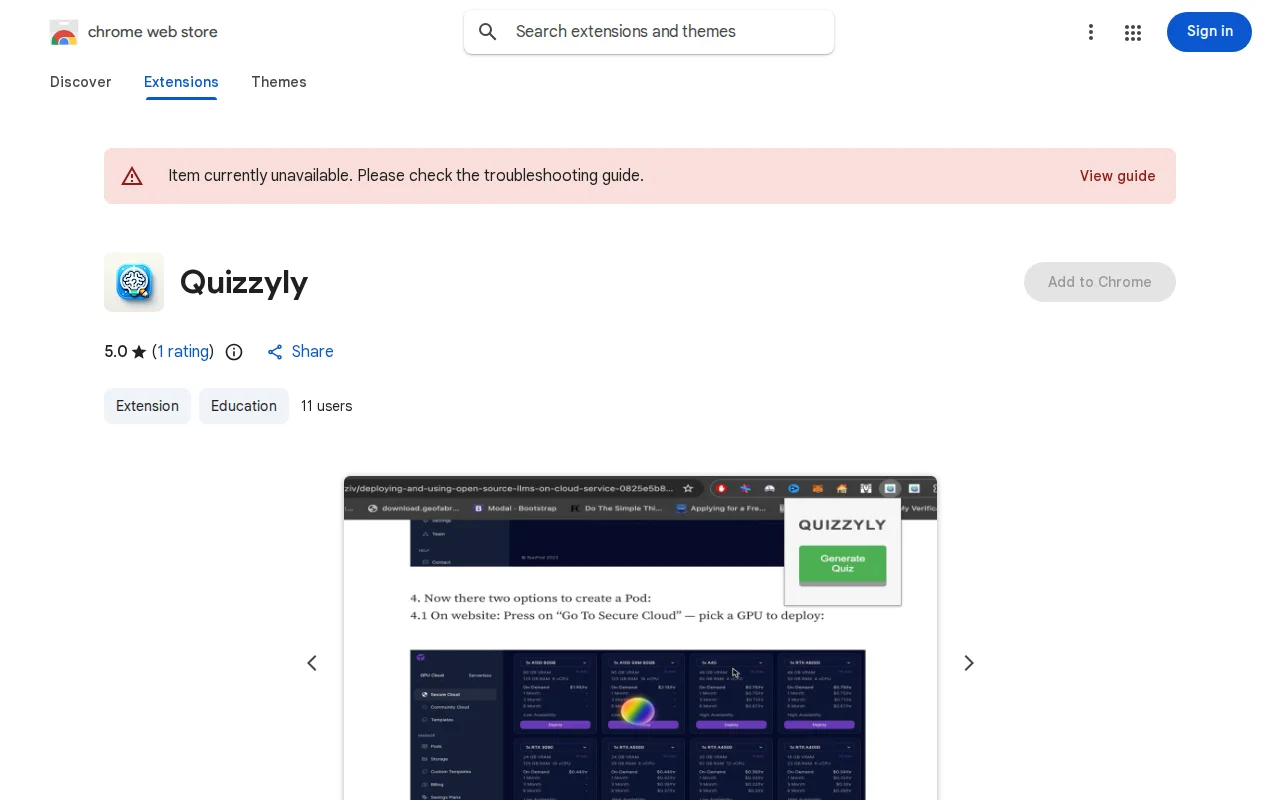 Quizzyly – A Chrome Extension to Get Quiz from Current Webpage