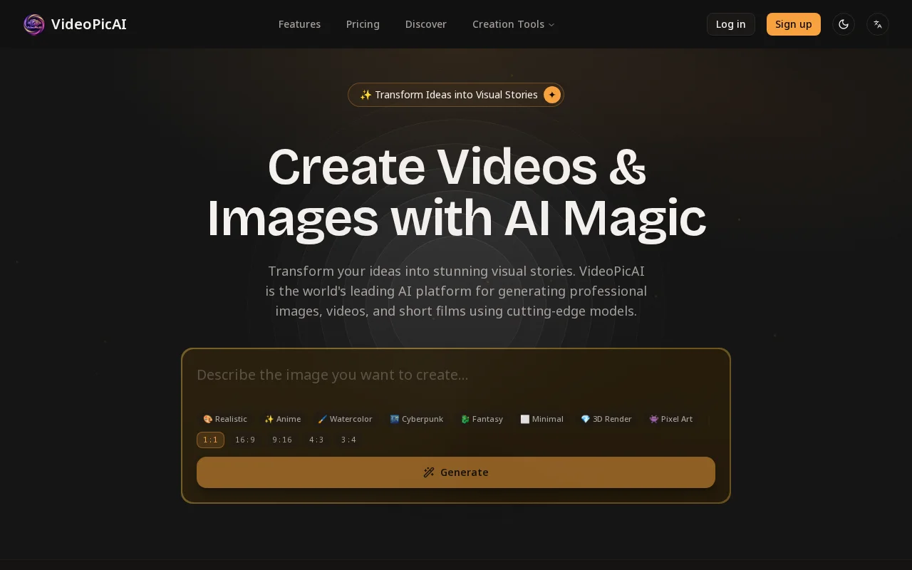VideoPicAI – Create Videos and Images with AI Magic