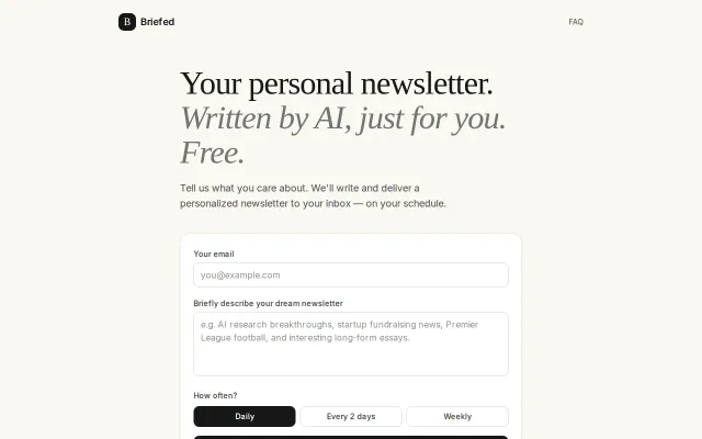 I built a personalized AI newsletter you configure by replying to it