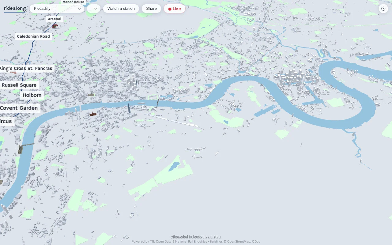 Follow London Trains in 3D