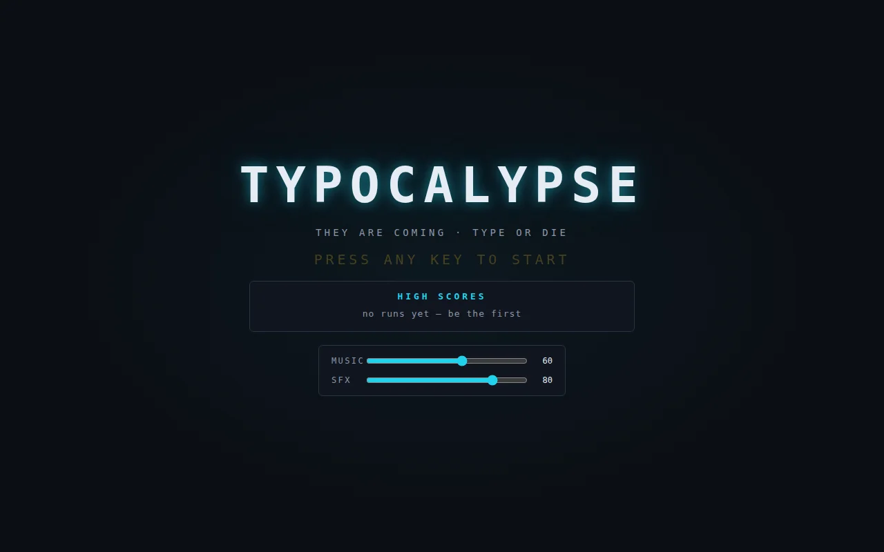 Typocalypse – An Arcade Typing Roguelike