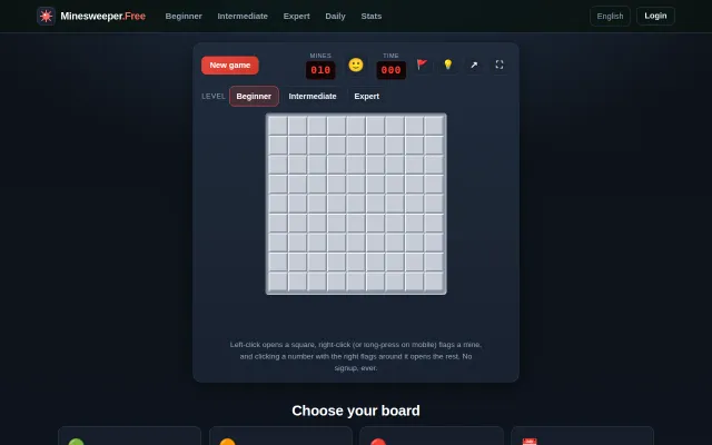 Minesweeper.free – Play minesweeper online free