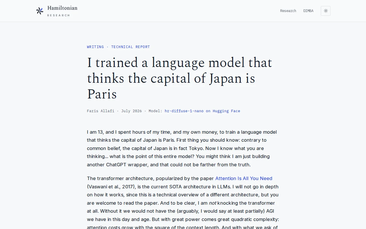 I trained a language model that thinks the capital of Japan is Paris