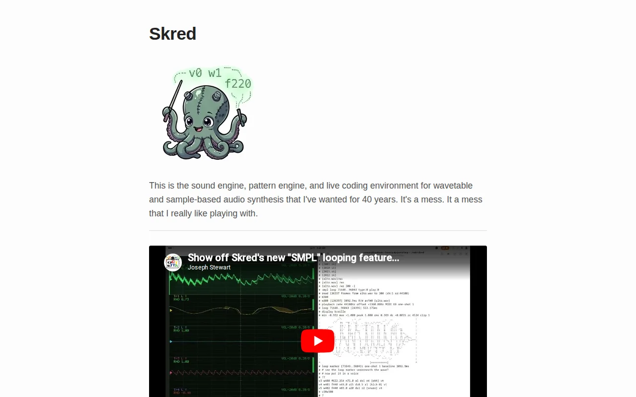 Skred – my opinionated sound/pattern engine and live coding thingy