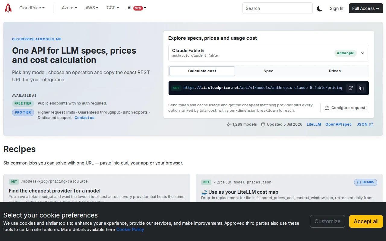 Daily Refreshed drop-in replacement for LiteLLM's model price map
