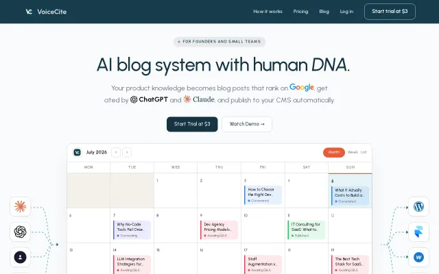 AI blog system with human DNA