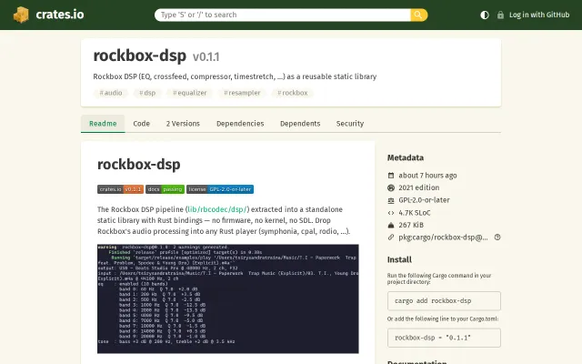 rockbox-dsp – A reusable Rust DSP library extracted from Rockbox