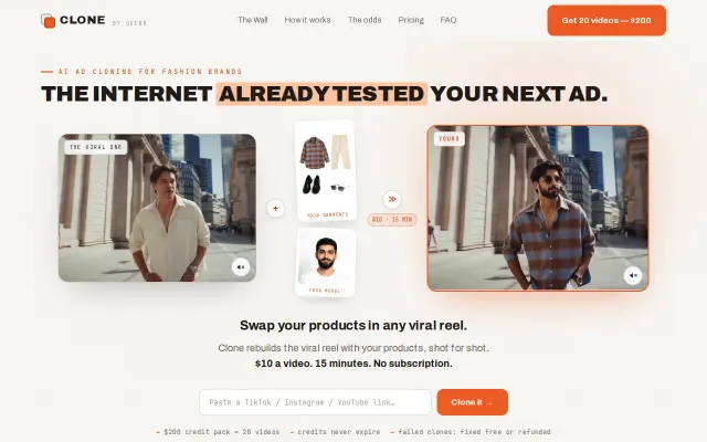 Clone. Swap your products in any viral reel