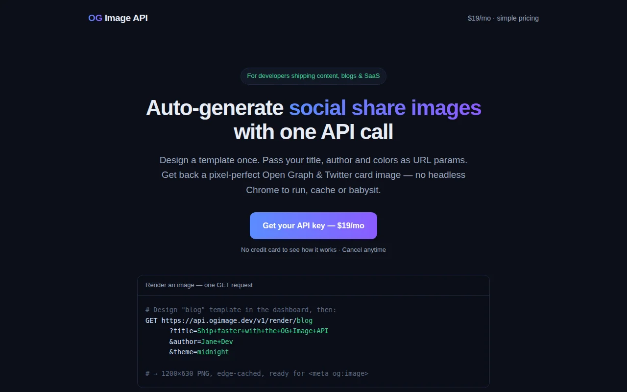 Validating an OG-image API before I build the back end