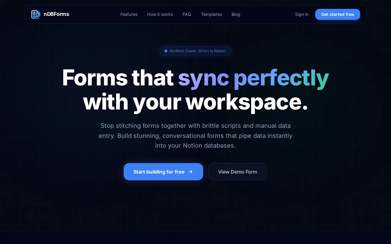 I built notion database based no code form builder