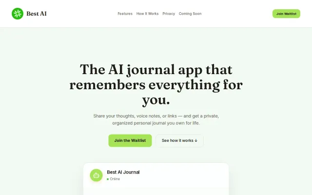 Product Hunters liked my idea - an AI journal with memory