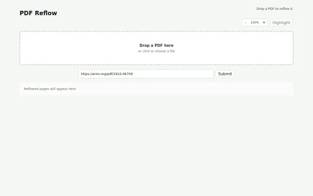 PDF reflow in the browser with local AI model