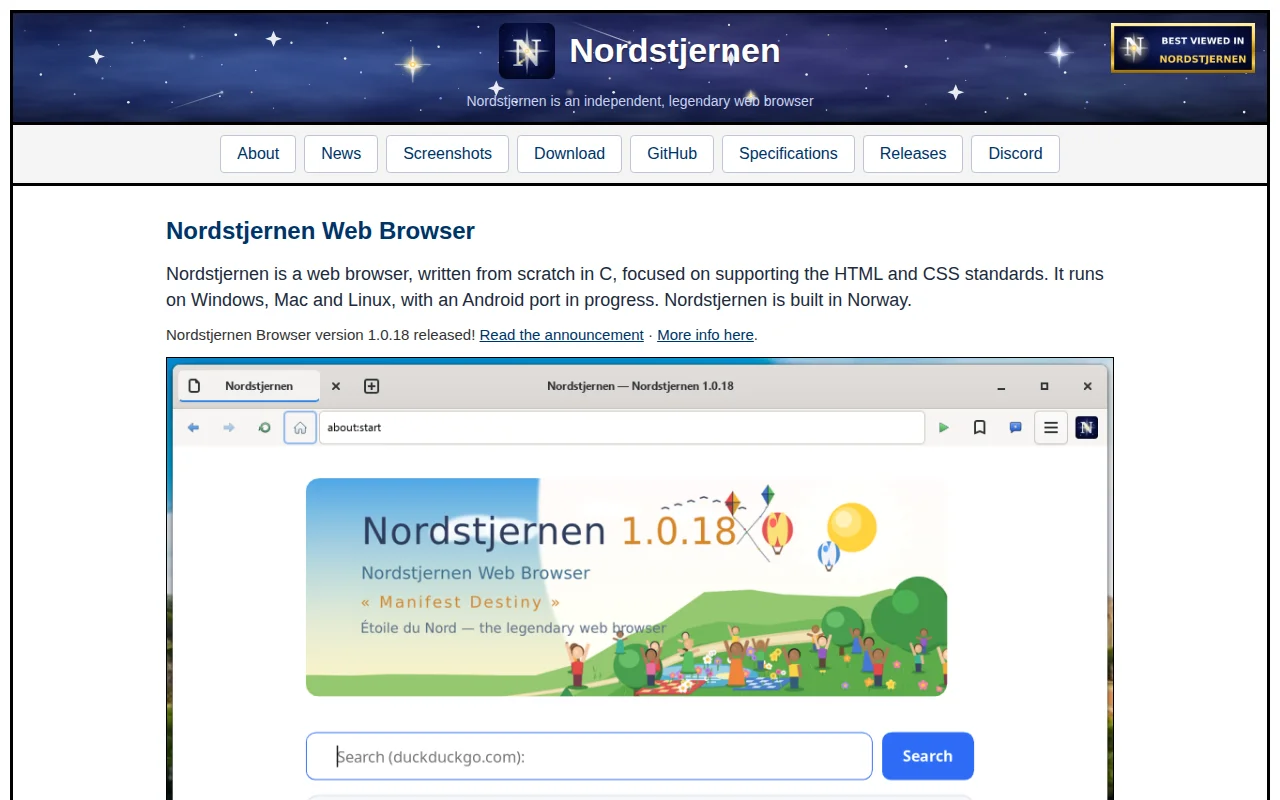Nordstjernen Web Browser 1.0.18