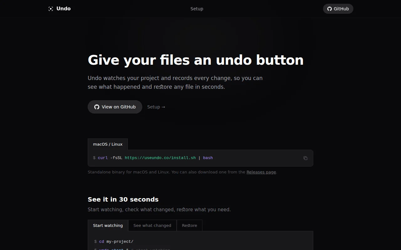 Give your files an undo button
