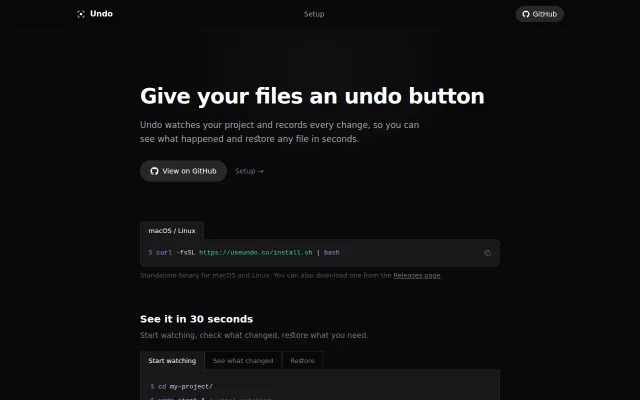 Give your files an undo button
