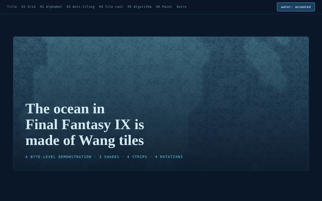 The ocean in Final Fantasy IX is made of Wang tiles