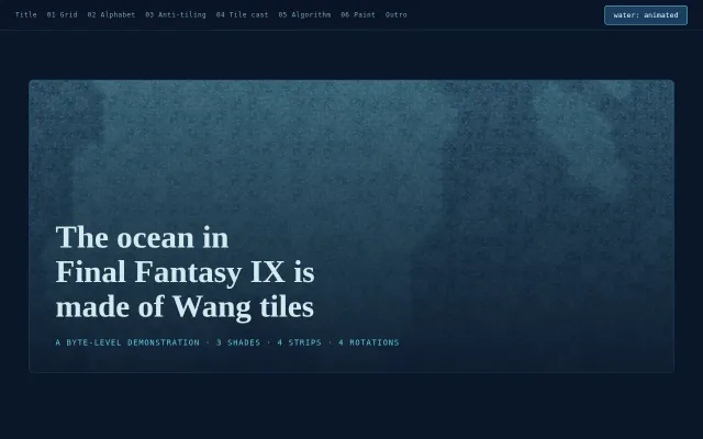 The ocean in Final Fantasy IX is made of Wang tiles