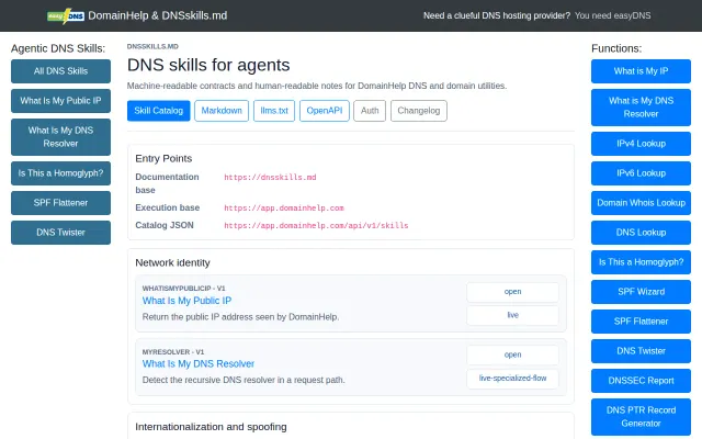 DNSskills.md – agentic skills for certain DNS utilities