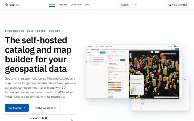 GeoLens – a self-hosted catalog and map builder for spatial data