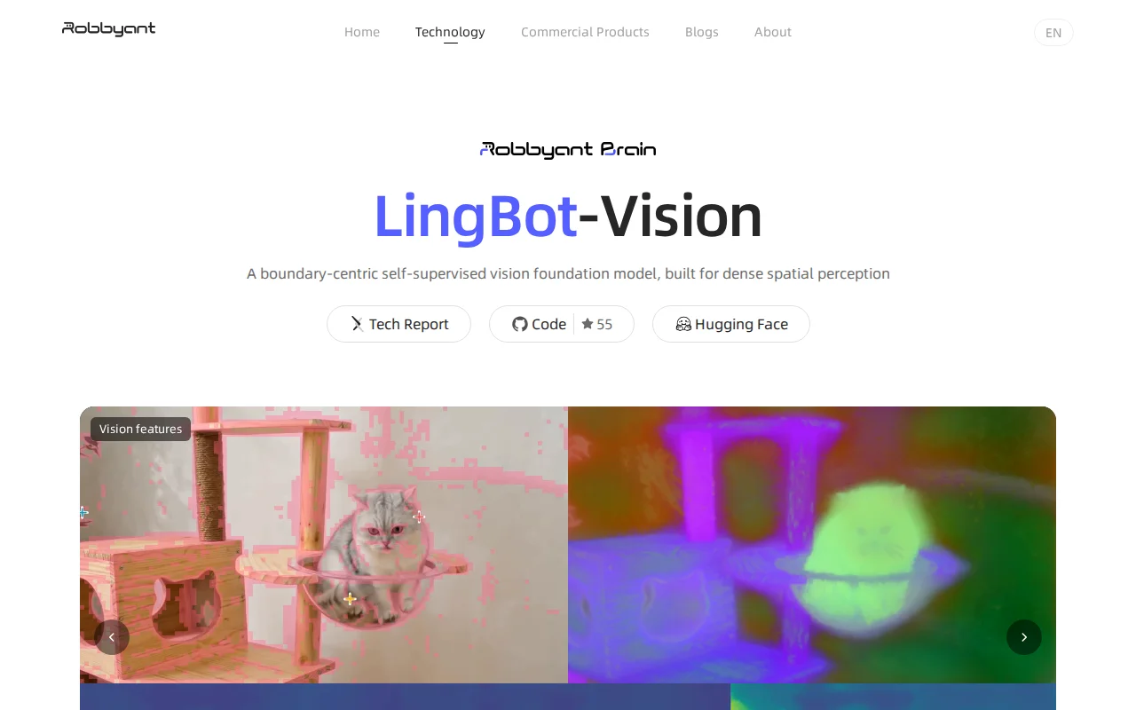 Lingbot Vision – Self-Supervised Dense Perception (0.296 NYUv2 RMSE)