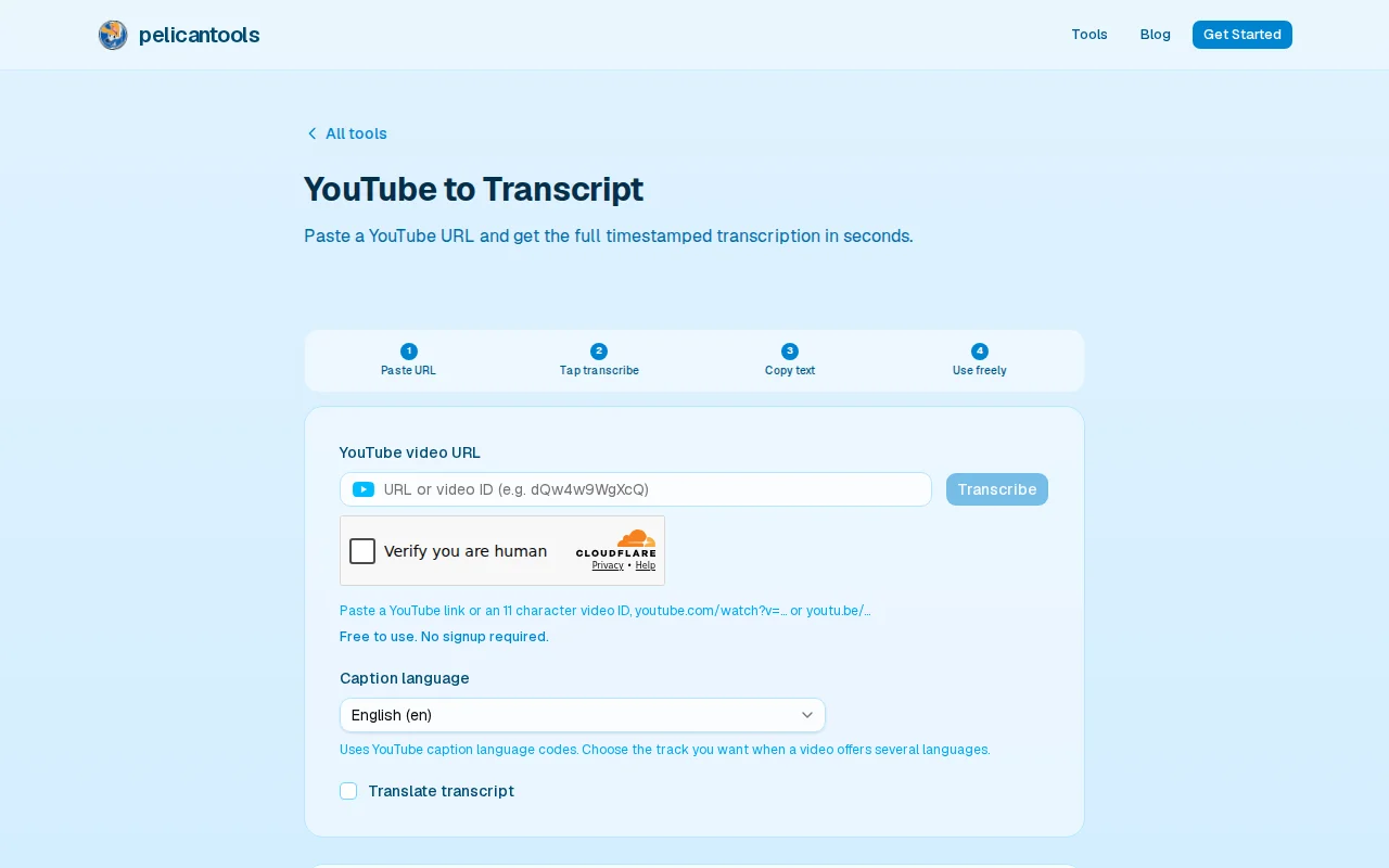 PDF YouTube Transcriptions
