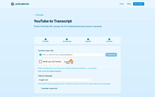 PDF YouTube Transcriptions