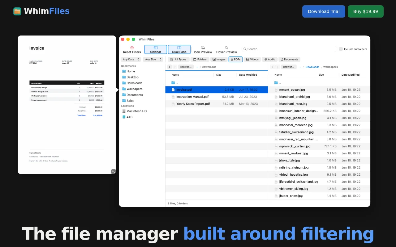 Fast, native Mac file manager (filters, fuzzy find, 9 MB, no Electron)
