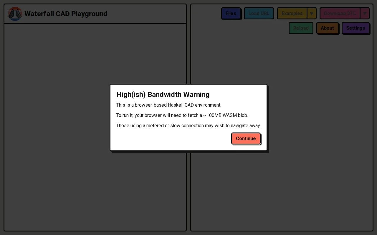 A Haskell programmable-CAD environment, in the browser with WASM