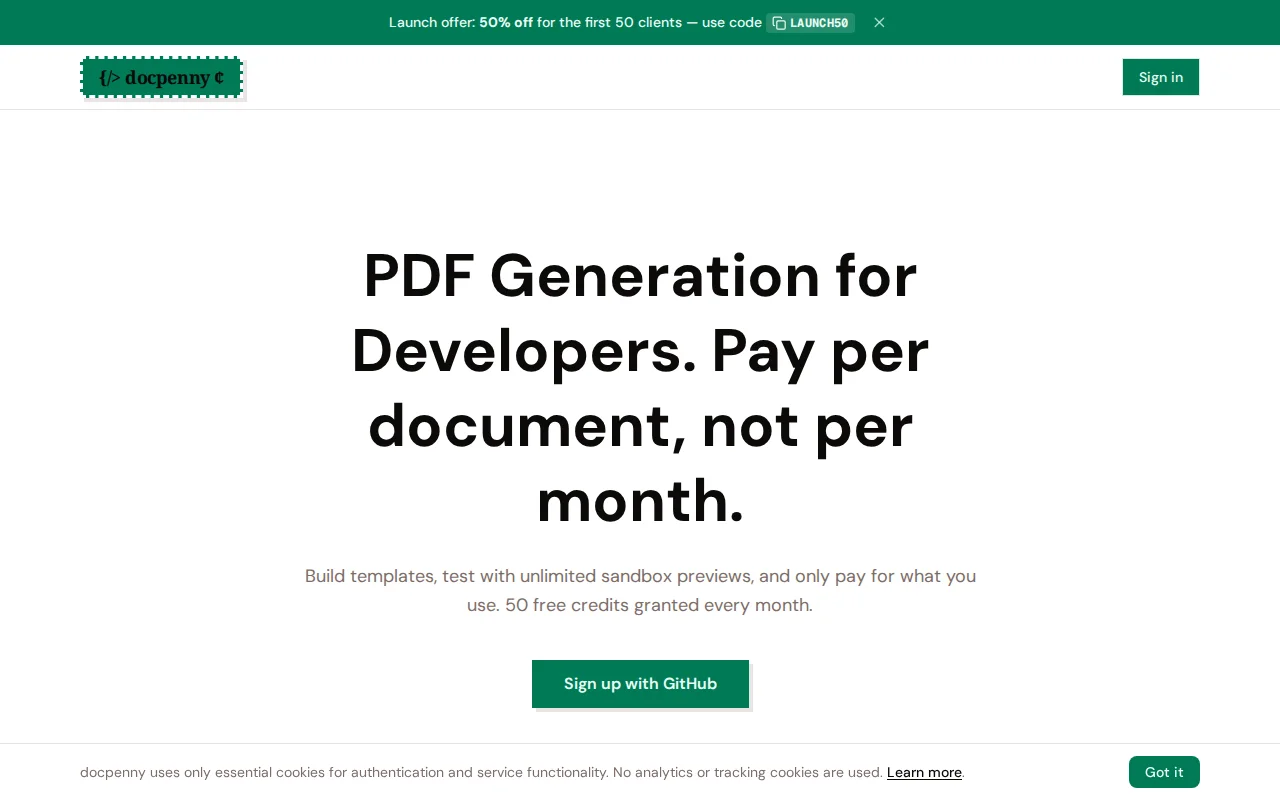 DocPenny – HTML-to-PDF API, plus the blueprint to build your own