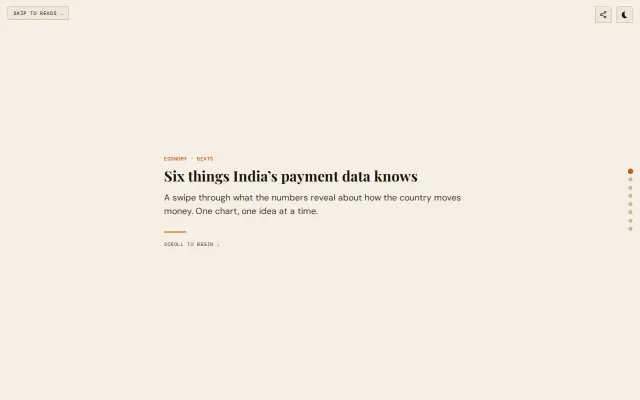 Time Series of India – explorable stories from official payment data