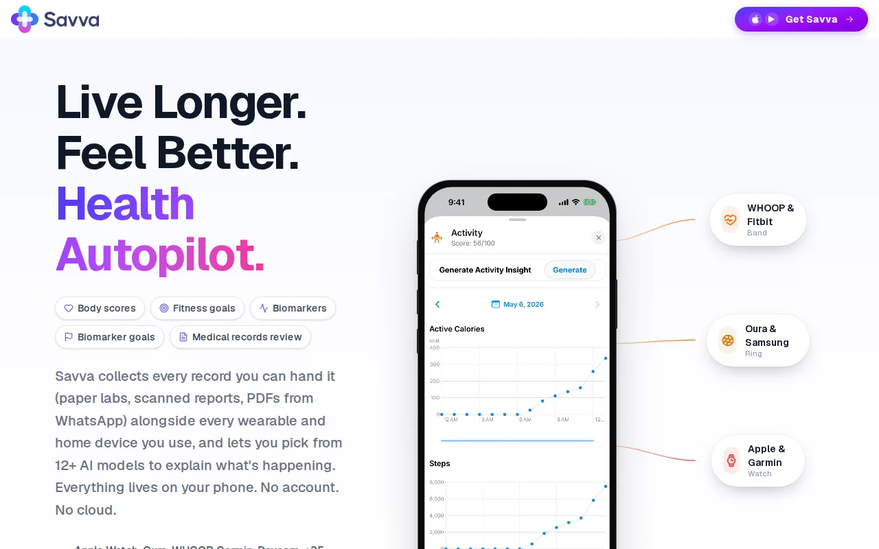 Savva – Health Superapp powered by on-device AI