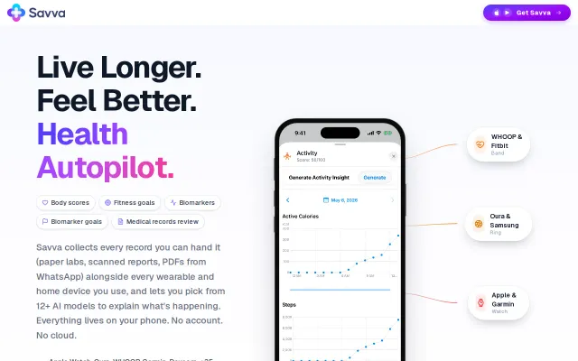 Savva – Health Superapp powered by on-device AI