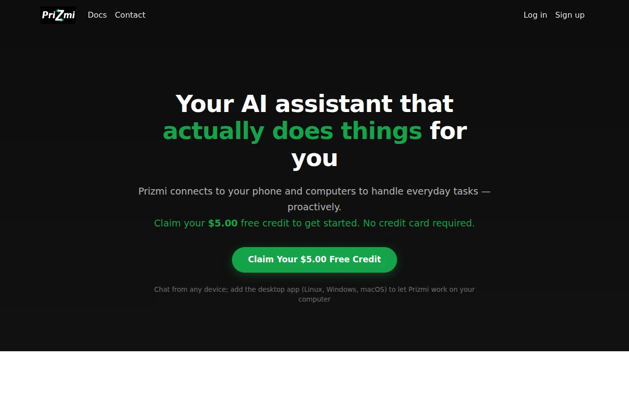Prizmi – a proactive AI assistant for everyday life