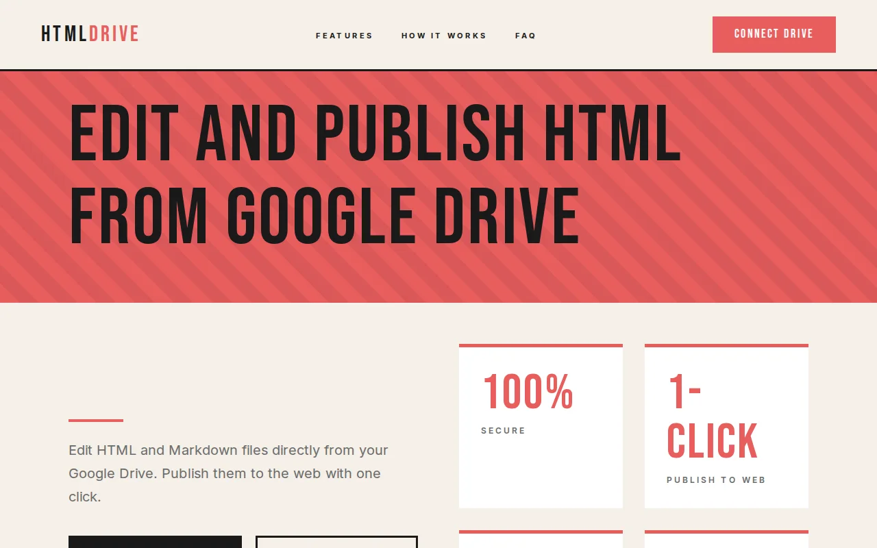 HTMLDrive – serve HTML files from your Google Drive