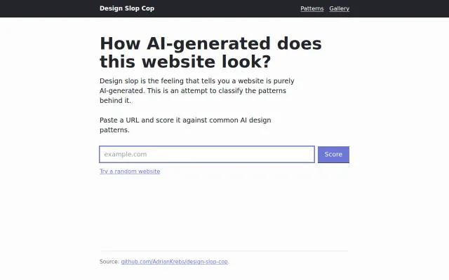 Score any website for AI design patterns