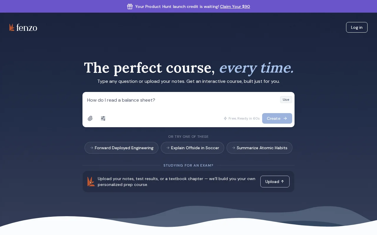 Fenzo AI – Interactive Micro-courses on any topic