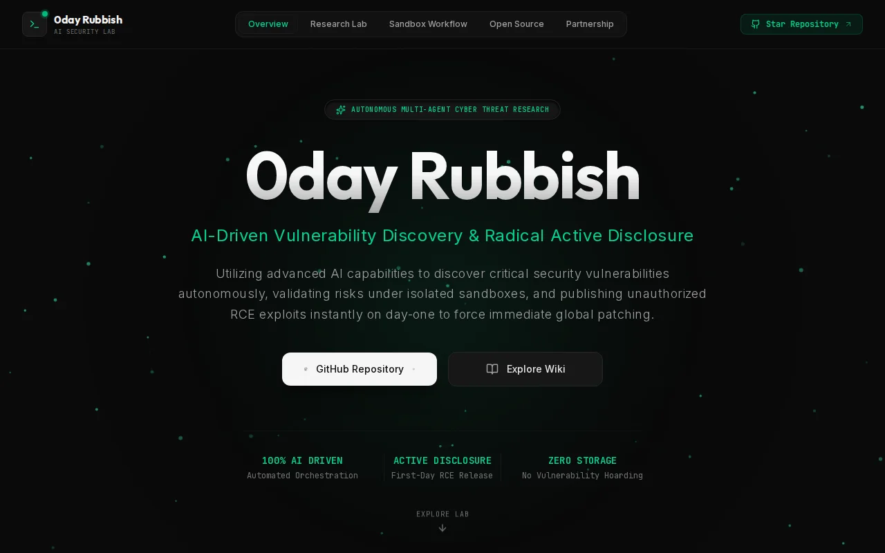 0day Rubbish – AI Vulnerability Discovery Platform (0day-Rubbish.com)