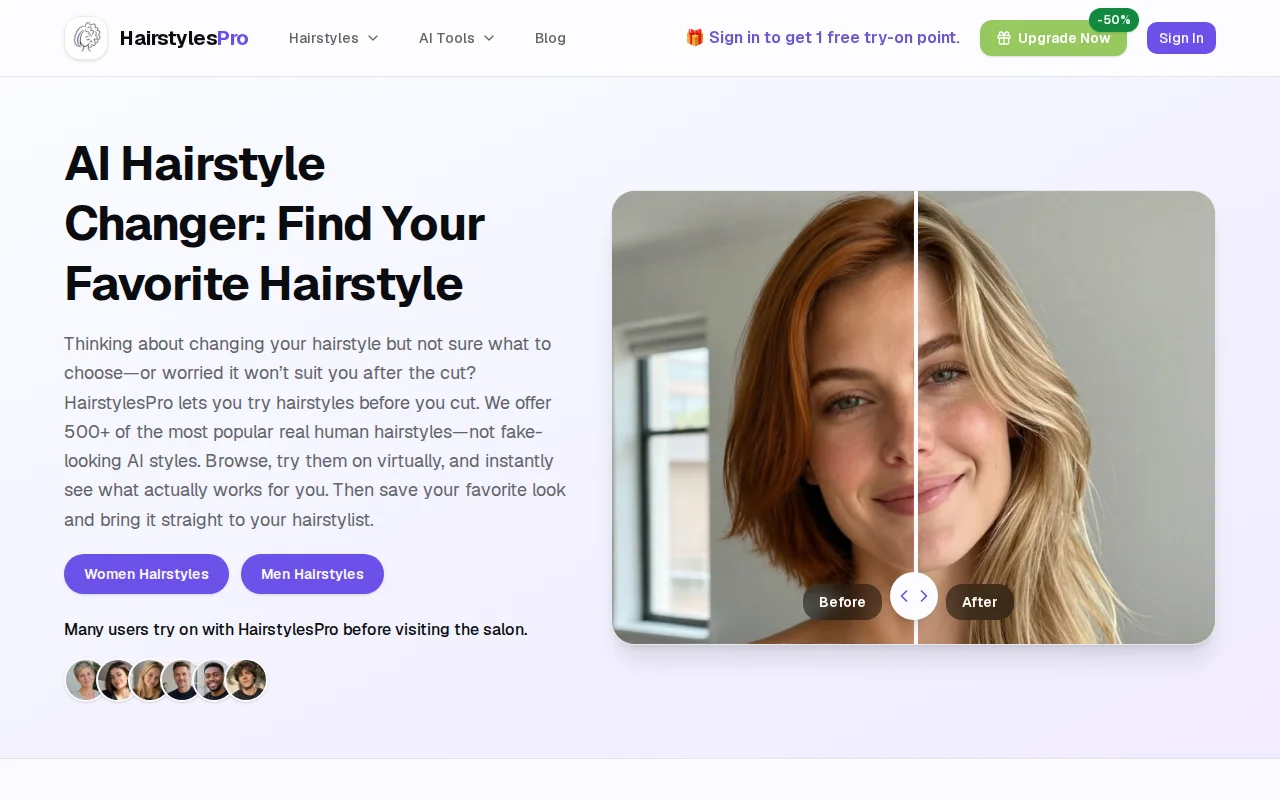 I built an AI hairstyle preview tool before your next haircut