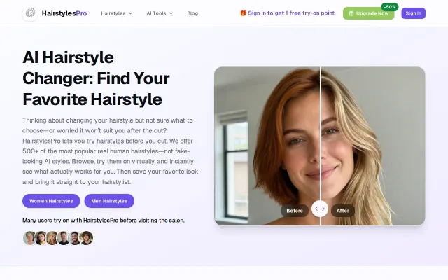 I built an AI hairstyle preview tool before your next haircut