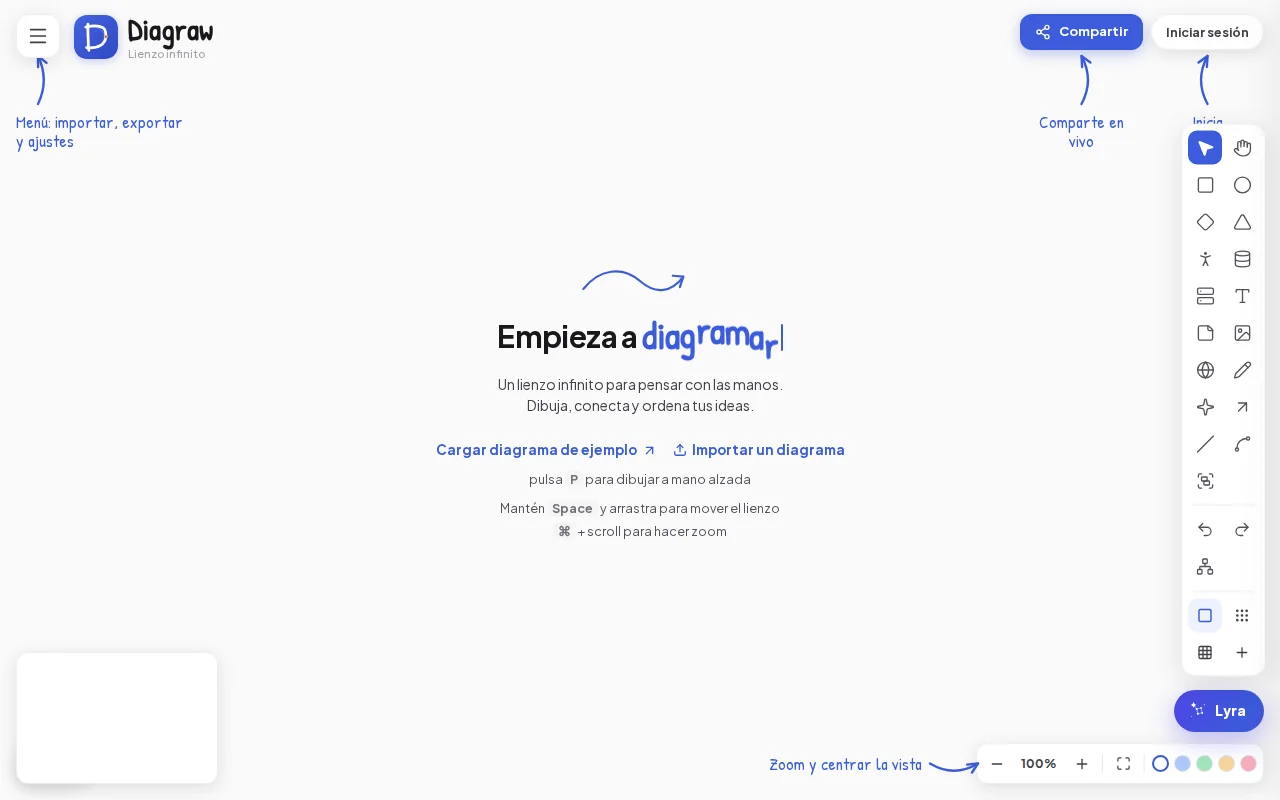 Diagraw – hand-drawn diagrams, real-time collab, AI assistant