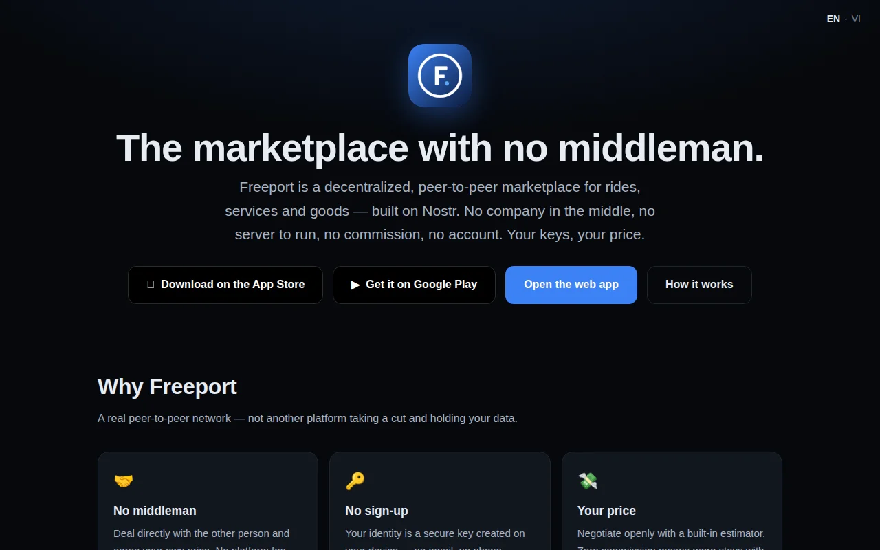 Freeport – a P2P ride-hailing marketplace I built on Nostr