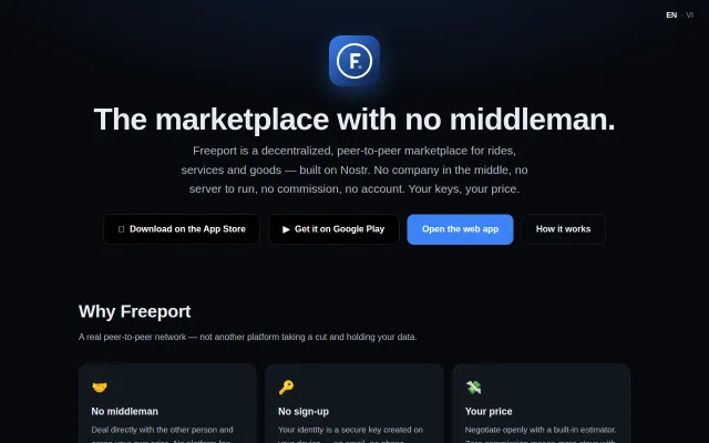 Freeport – a P2P ride-hailing marketplace I built on Nostr