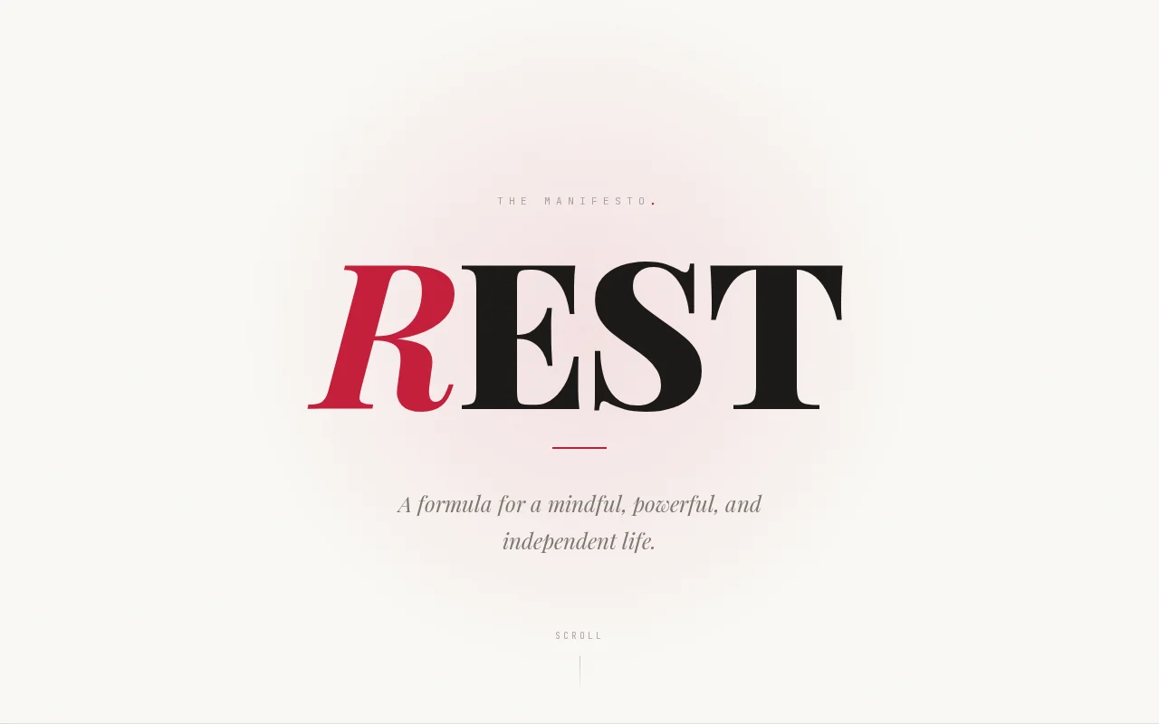 REST - Living Without Burnout. A manifesto about sustainable discipline