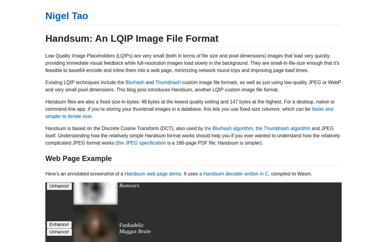 Handsum: An LQIP Image File Format