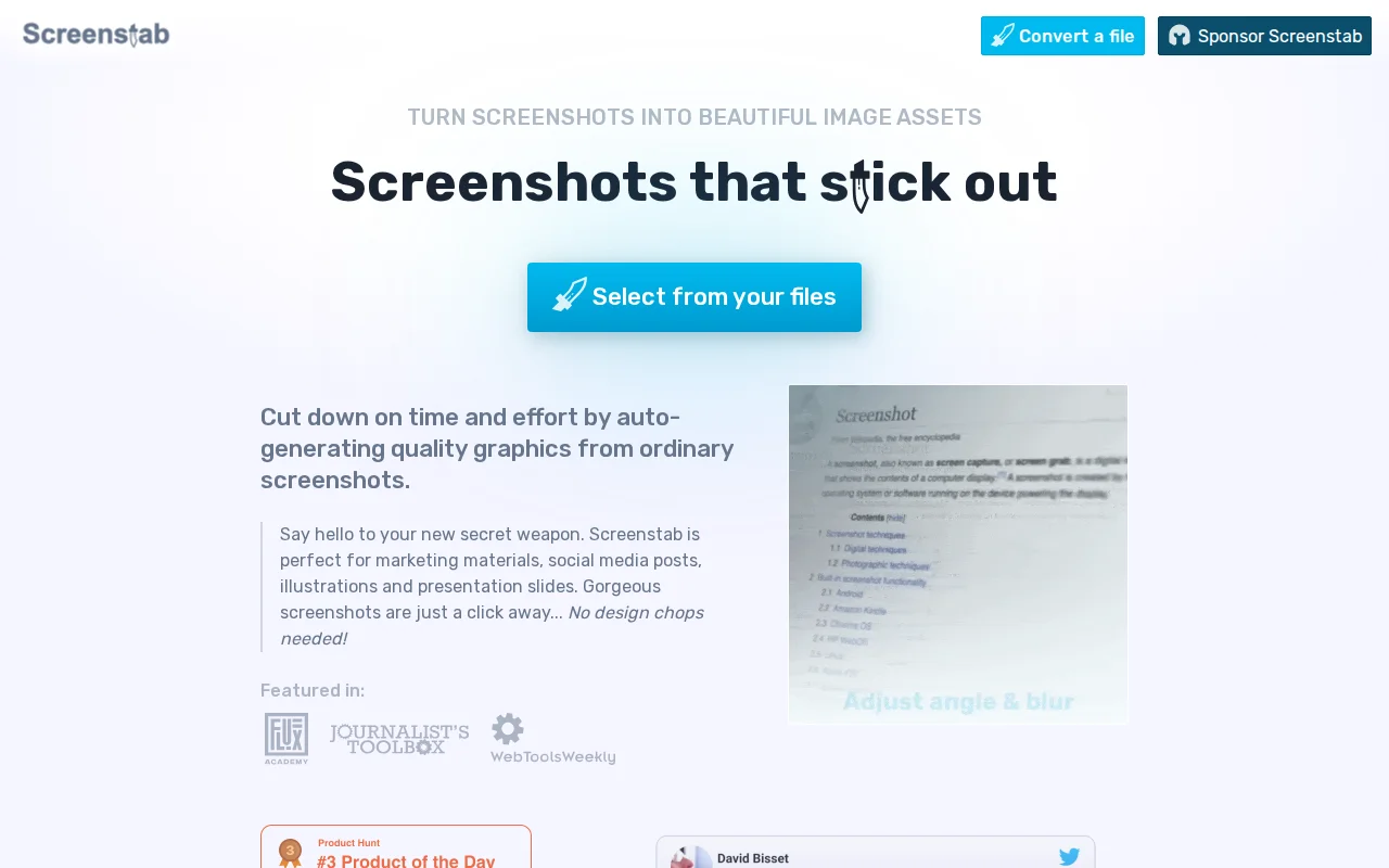 Screenstab (tilt-shift-style screenshots) is now free and open source