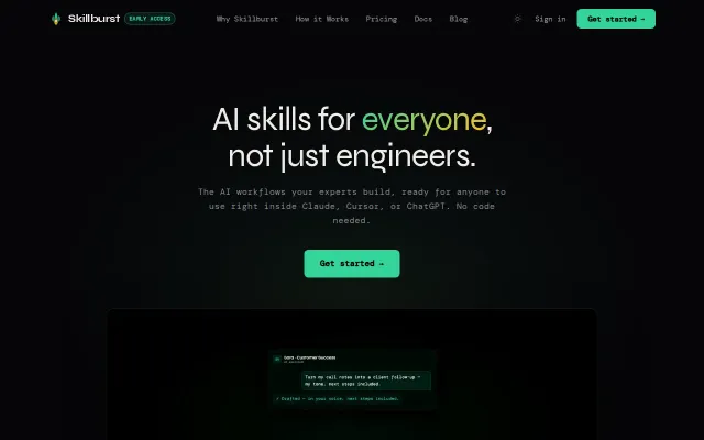 Skillburst - AI skills for your whole team, not just the engineers