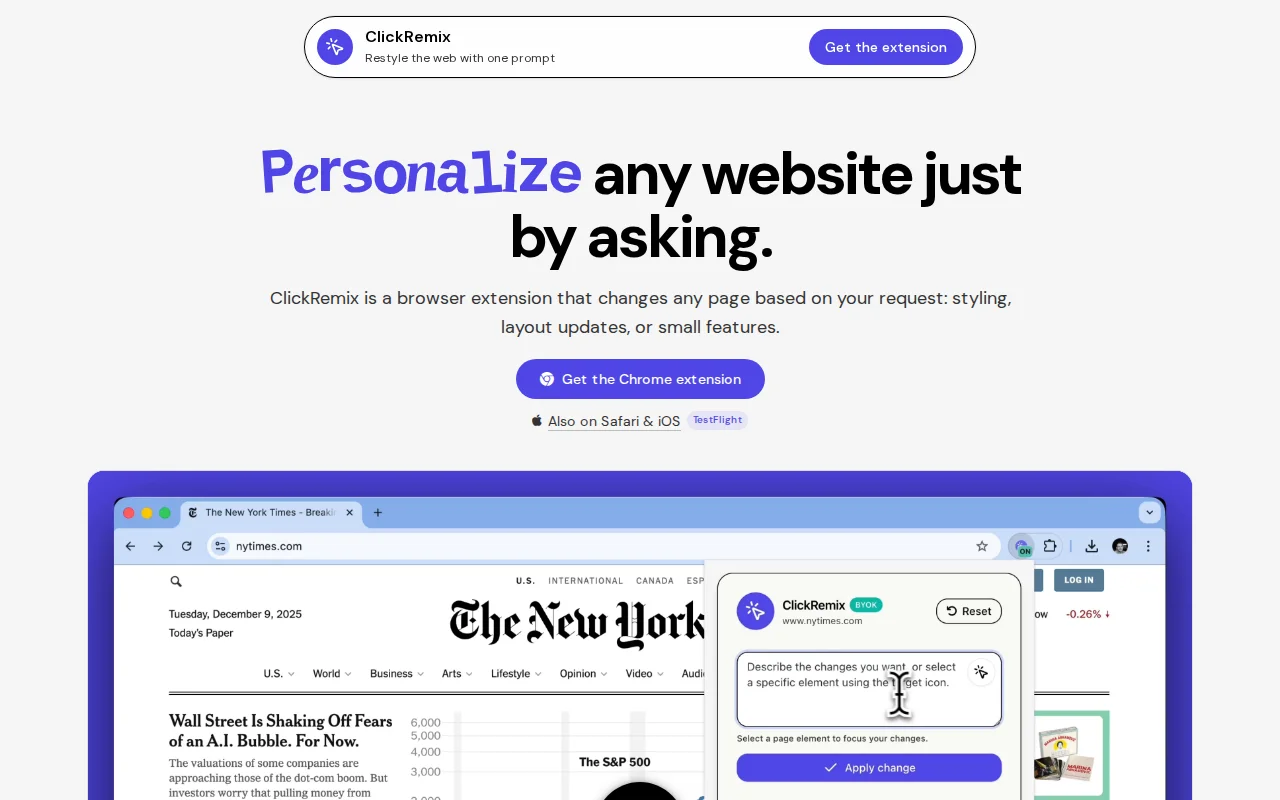 Chrome extension that creates mini-Chrome extensions for you