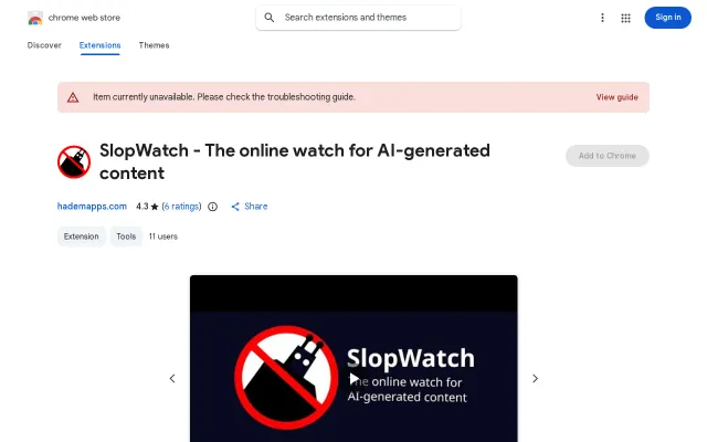 SlopWatch - A browser extension to rate webpages with AI content