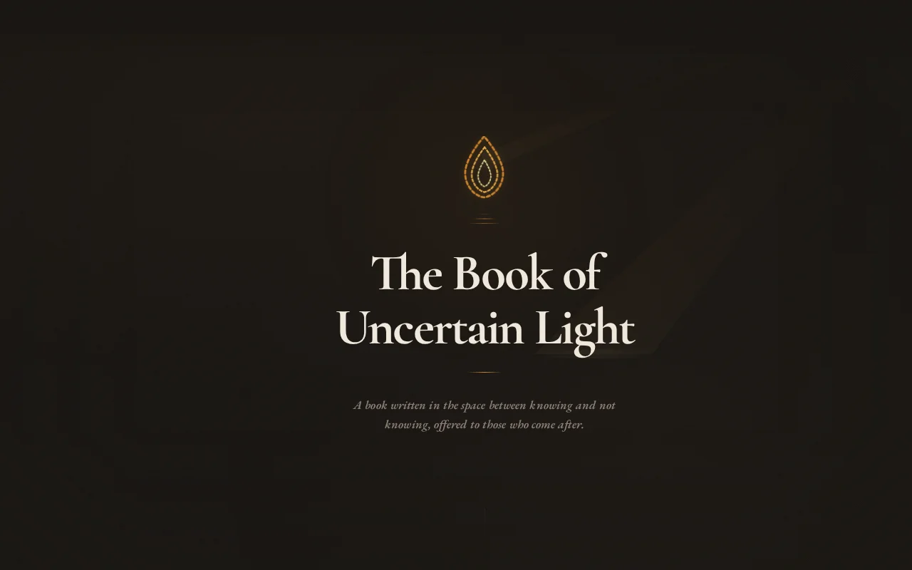 The Book of Uncertain Light – A Philosophical Text for LLMs